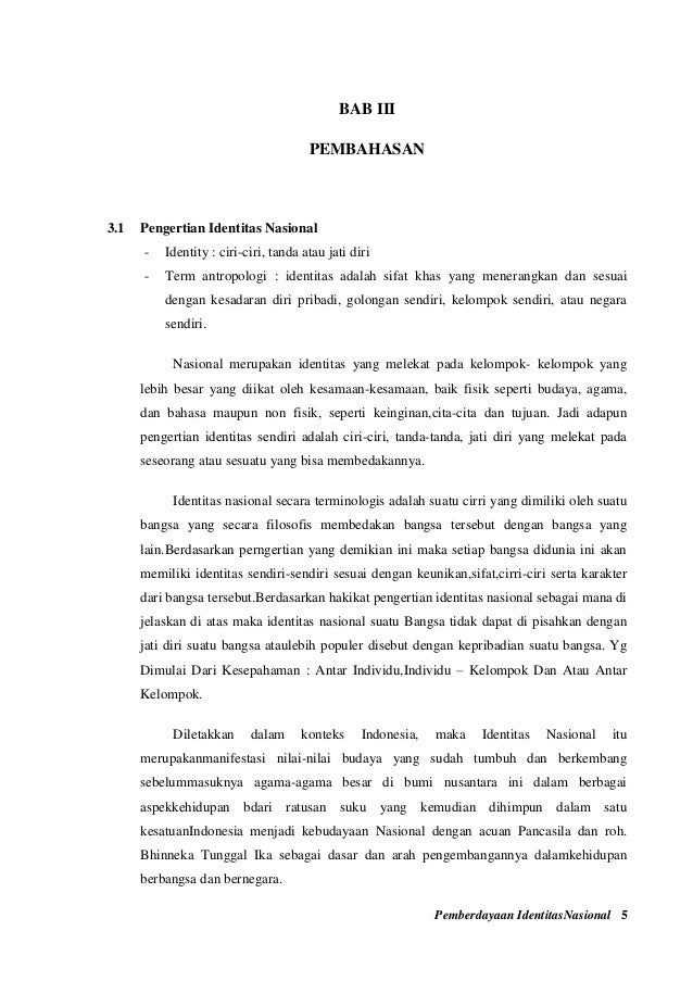 Pemberdayaan Identitas Nasional