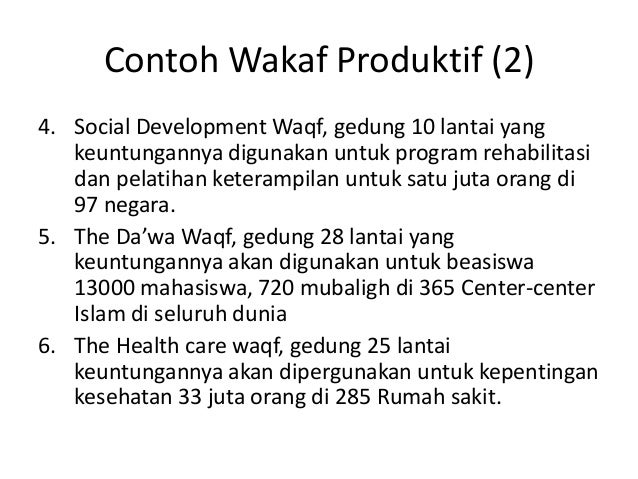 Pemberdayaan Wakaf untuk Kesejahteraan Umat