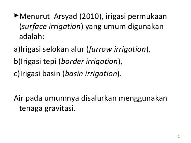 Pemberian air dan efisiensi irigasi Pemberian air dan efisiensi irigasi