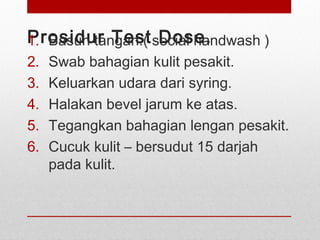 Pemberian Ubat Melalui Suntikan Intradermal