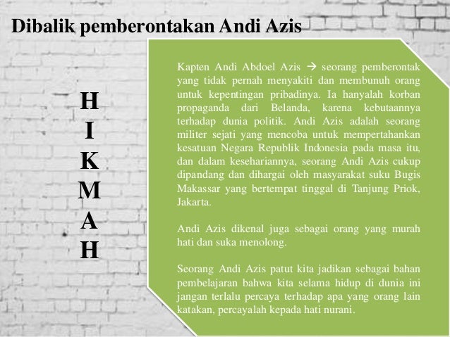 Sejarah Indonesia Pemberontakan Andi Azis