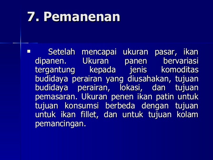 Pembesaran Ikan