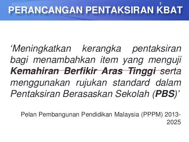 Pembinaan Item KBAT