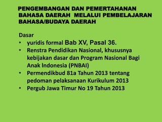 Bahasa daerah jawa timur