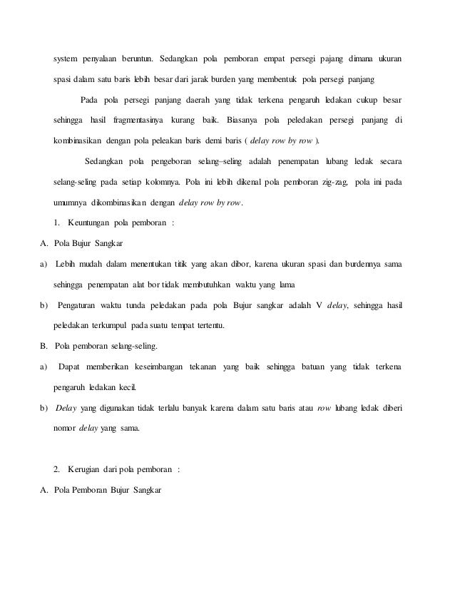 Pemboran Lubang Ledak