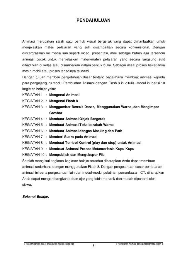 Pembuatan Animasi Modul Pustekkom