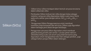 Pembuatan dan manfaat unsur senyawa non logam | PPTX