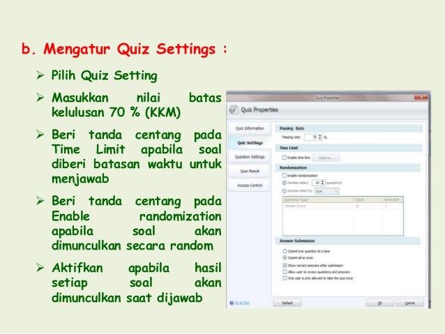 Pembuatan evaluasi dengan wondershare quiz creator (wqc