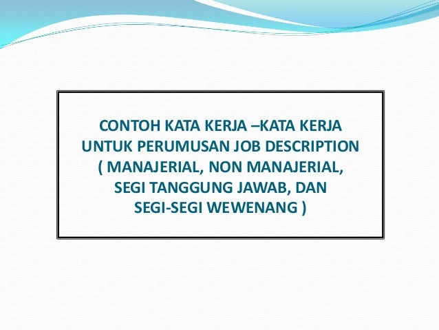 Panduan Membuat Job Description
