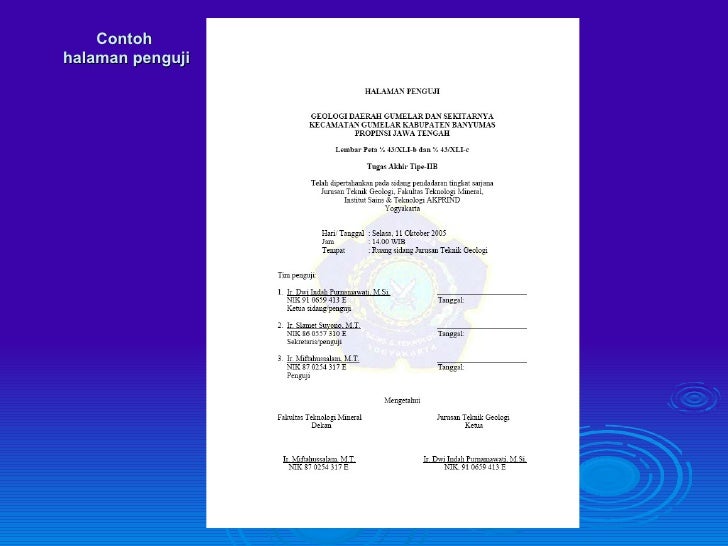 Pembuatan laporan pemetaan geologi