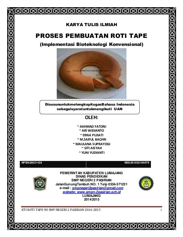 Pembuka Pembuatan Roti Tape 9 D
