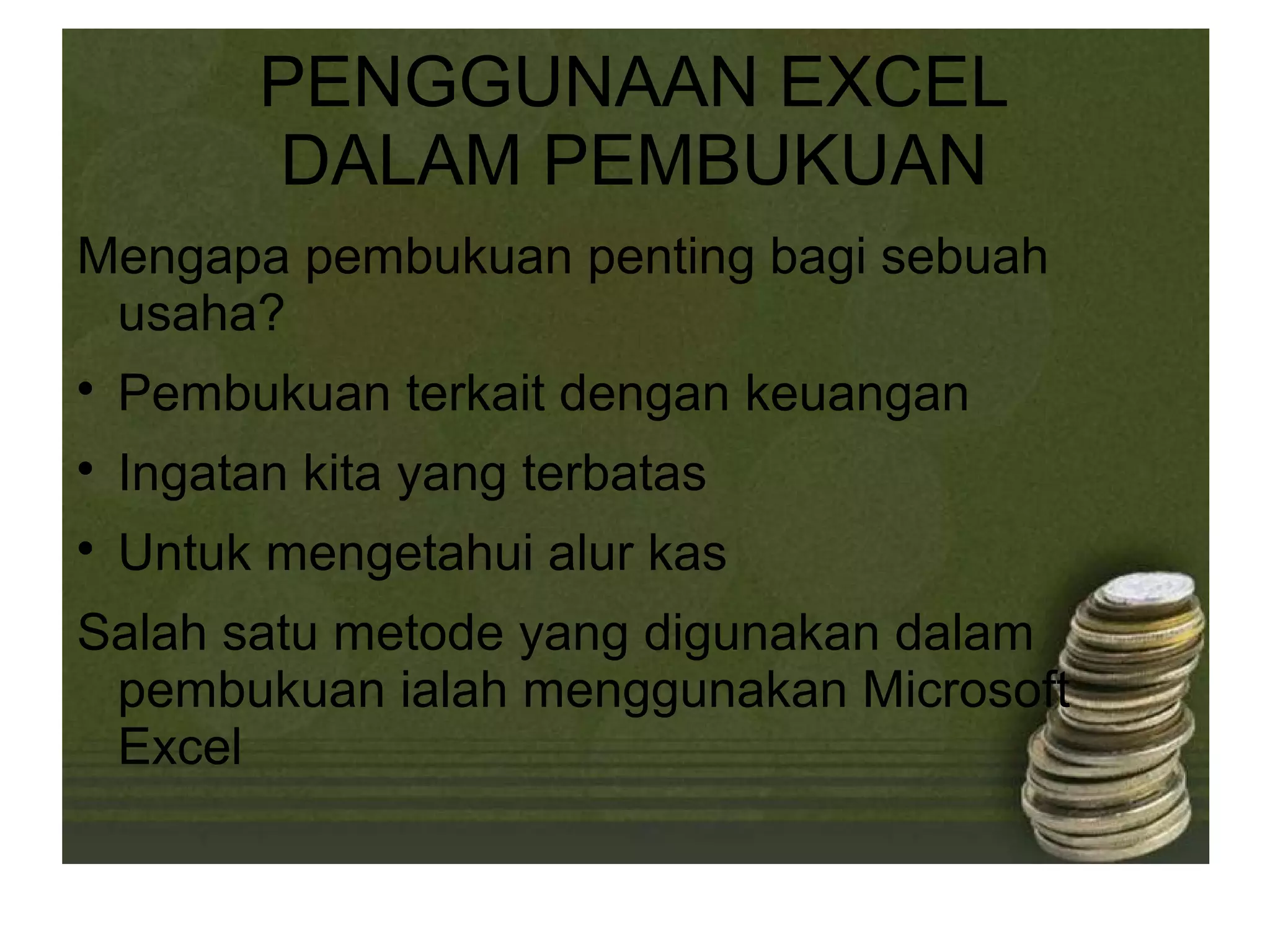 Contoh Pembukuan Sederhana Dengan Excel PPT