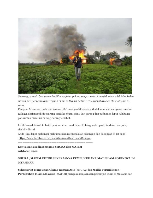 Pembunuhan Etnik Muslim Rohingya Di