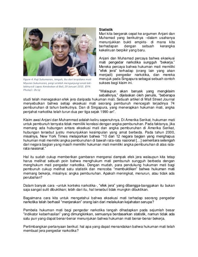 Pembunuh Keji - Sanggahan untuk Dua Pendukung Hukuman Mati