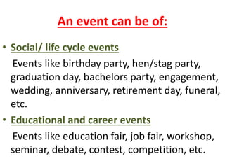 principles of event management