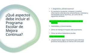 PEMC VESPERTINO PROGRAMA DE MEJORA CONTINUA | PPTX