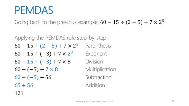 pemdas the proper order of mathematical operations