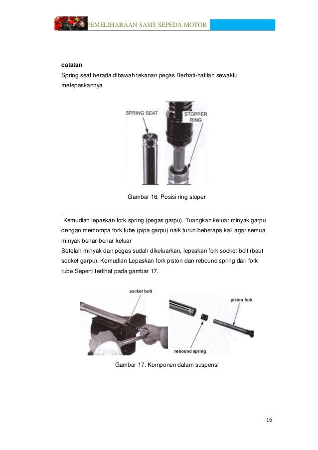Pemeliharaan Chasis Sepeda Motor