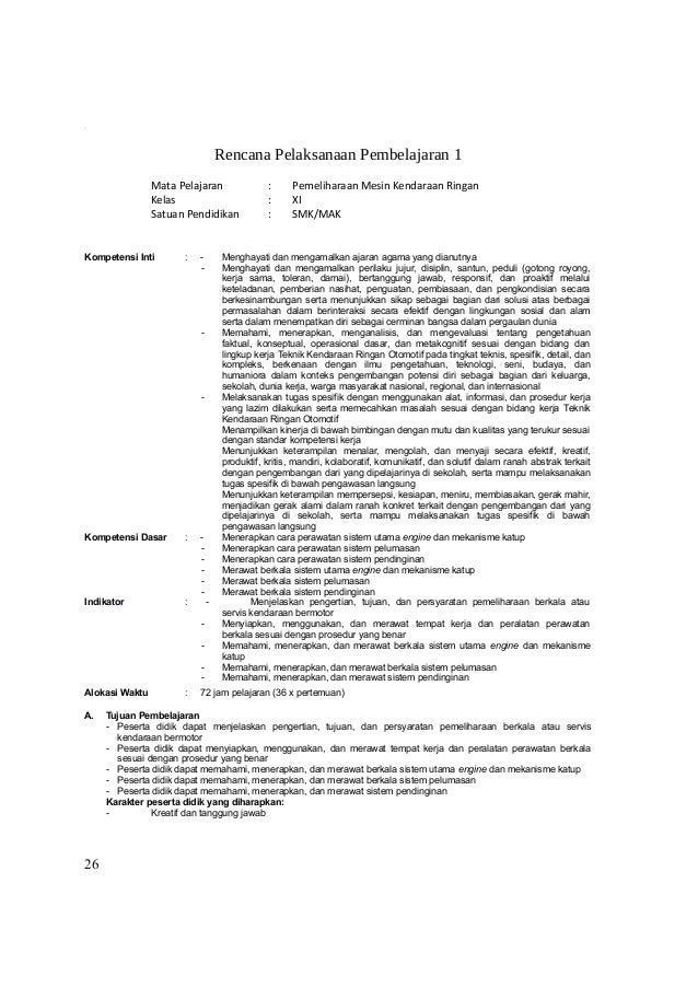 Soal Ujian Sekolah Pemeliharaan Mesin Kendaraan Ringan