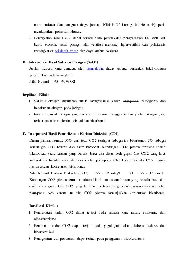 Pemeriksaan analisa gas darah