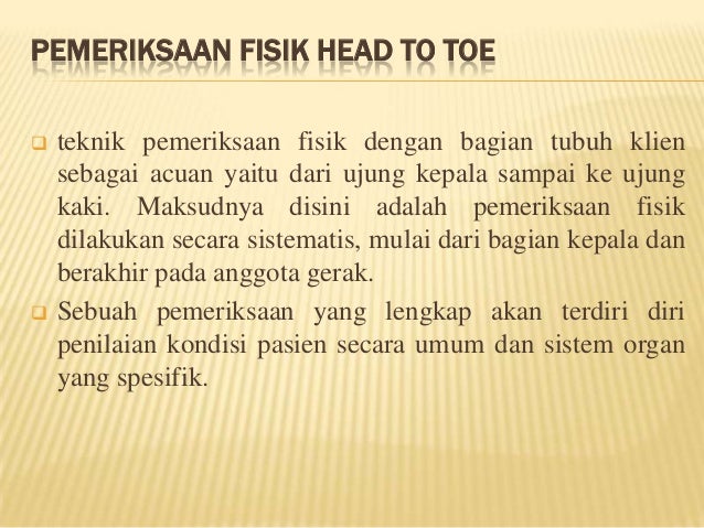 Pemeriksaan fisik