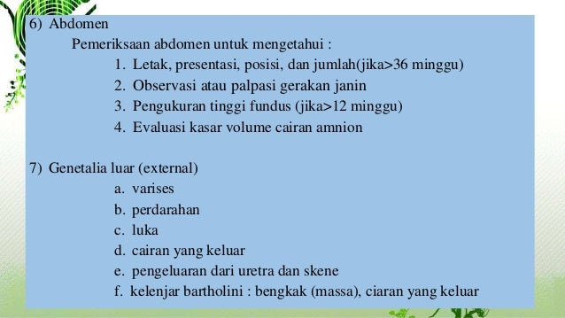 Pemeriksaan fisik ibu pada ibu hamil