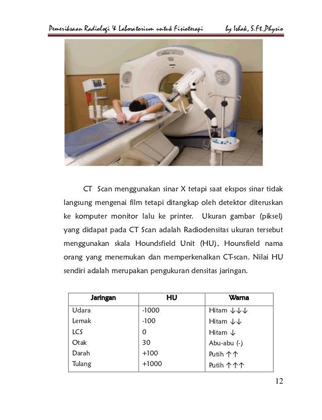 Pemeriksaan radiologi dan laboratorium untuk fisioterapi