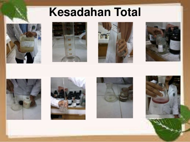 Pengambilan dan Pemeriksaan Sampel Air Kran Industri