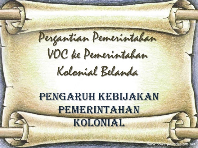 Pemerintahan kolonial belanda