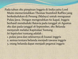 Pemerintahan raffles di indonesia | PPTX