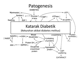 Patogenesis



    Katarak Diabetik
(Kekurahan akibat diabetes melitus)
 