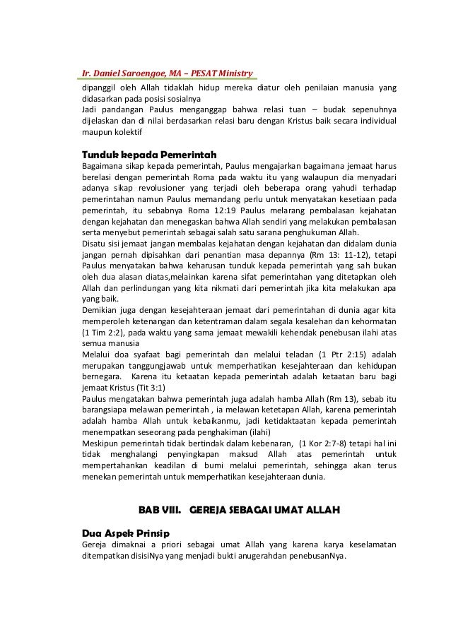 Pemikiran Dan Pandangan Teologi Paulus