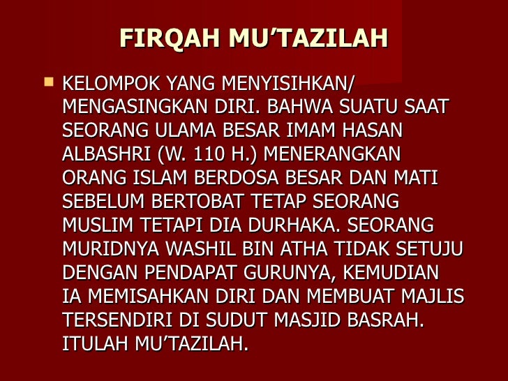 Pemikiran Teologi Islam