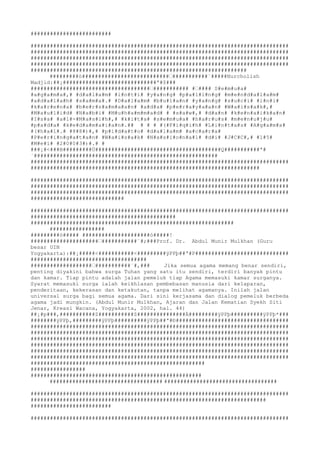 ###################
################################################################################
################################################################################
#############################################
#####################################ó#####"###########
#########€###########¨#####Sukidi (alumnus UIN
Jakarta):##¡#########################ÿPPþ##ª#########################€##########
# ##### #D#a#n#,# #k#o#n#s#e#k#u#e#n#s#i#n#y#a#,# #k#e#b#e#n#a#r#a#n# #a#d#a#
#d#a#n# #d#i#t#e#m#u#k#a#n# #p#a#d#a# #s#e#m#u#a# #a#g#a#m#a#.# #A#g#a#m#a##a#g#a#m#a# #i#t#u# #d#i#i#b#a#r#a#t#k#a#n#,# #d#a#l#a#m# #n#a#l#a#r#
#P#l#u#r#a#l#i#s#m#e# #G#a#n#d#h#i#,# #s#e#p#e#r#t#i# #p#o#h#o#n# #y#a#n#g#
#m#e#m#i#l#i#k#i# #b#a#n#y#a#k# #c#a#b#a#n#g# #(#m#a#n#y#)#,# #t#a#p#i#
#b#e#r#a#s#a#l# #d#a#r#i# #s#a#t#u# #a#k#a#r# #(#t#h#e# #O#n#e#)#.# #A#k#a#r#
#y#a#n#g# #s#a#t#u# #i#t#u#l#a#h# #y#a#n#g# #m#e#n#j#a#d#i# #a#s#a#l# #d#a#n#
#o#r#i#e#n#t#a#s#i# #a#g#a#m#a#-#a#g#a#m#a#.# #K#a#r#e#n#a# #i#t#u#,# #m#a#r#i#
#k#i#t#a# #m#e#m#p#r#o#k#l#a#m#a#s#i#k#a#n# #k#e#m#b#a#l#i# #b#a#h#w#a#
#P#l#u#r#a#l#i#s#m#e# #A#g#a#m#a# #s#u#d#a#h# #m#e#n#j#a#d#i# #h#u#k#u#m#
#T#u#h#a#n# #(#s#u#n#n#a#t#u#l#l#â#h#)# #y#a#n#g# #t#i#d#a#k# #m#u#n#g#k#i#n#
#b#e#r#u#b#a#h#.# #D#a#n#,# #k#a#r#e#n#a# #i#t#u#,# #m#u#s#t#a#h#i#l# #p#u#l#a#
#k#i#t#a# #m#e#l#a#w#a#n# #d#a#n# #m#e#n#g#h#i#n#d#a#r#i#.# #S#e#b#a#g#a#i#
#m#u#s#l#i#m#,# #k#i#t#a# #t#i#d#a#k# #p#u#n#y#a# #j#a#l#a#n# #l#a#i#n#
#k#e#c#u#a#l#i# #b#e#r#s#i#k#a#p# #p#o#s#i#t#i#f# #d#a#n# #o#p#t#i#m#i#s#t#i#s#
#d#a#l#a#m# #m#e#n#e#r#i#m#a# #P#l#u#r#a#l#i#s#m#e# #A#g#a#m#a# #s#e#b#a#g#a#i#
#h#u#k#u#m# #T#u#h#a#n#.## # #(#J#a#w#a# #P#o#s#,# #1#1#-#1#-#2#0#0#4#)#
###¡#r###€
#########P###########n#####g###########ÿPPþ############ÿPPþ############ÿPPþ#####

 