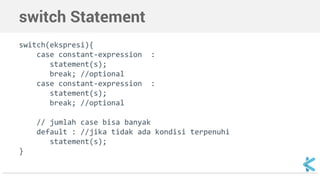 Pemrograman C++ - Pemilihan keputusan | PDF