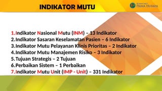 Pemilihan indikator Mutu 2026 RS PRIMA HUSADA MALANG(IMPRS).pptx