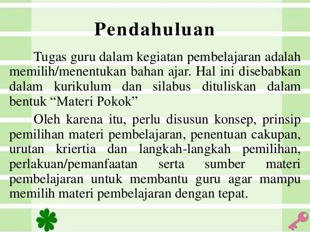 Ppt Pemilihan Materi Depdiknas