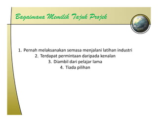 Example Tajuk Besar Pemilihan Tajuk Projek | PDF