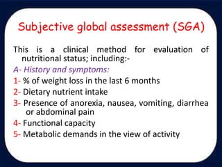 Sga Assessment Algorithm Protein energy malnutrition in CKD | PPTX