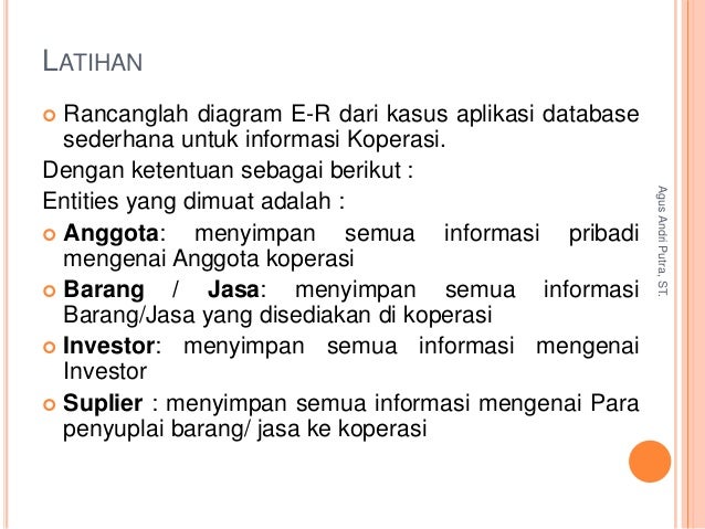 Pemodelan database Pemodelan database