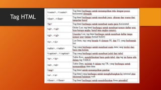 Tag HTML
 