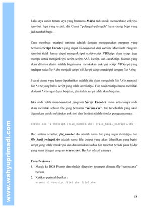 Pemrograman Virus Menggunakan VBScript | PDF