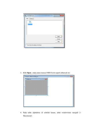 Form Windowstate Visual Basic Pemrograman akuntansi visual basic finish | PDF