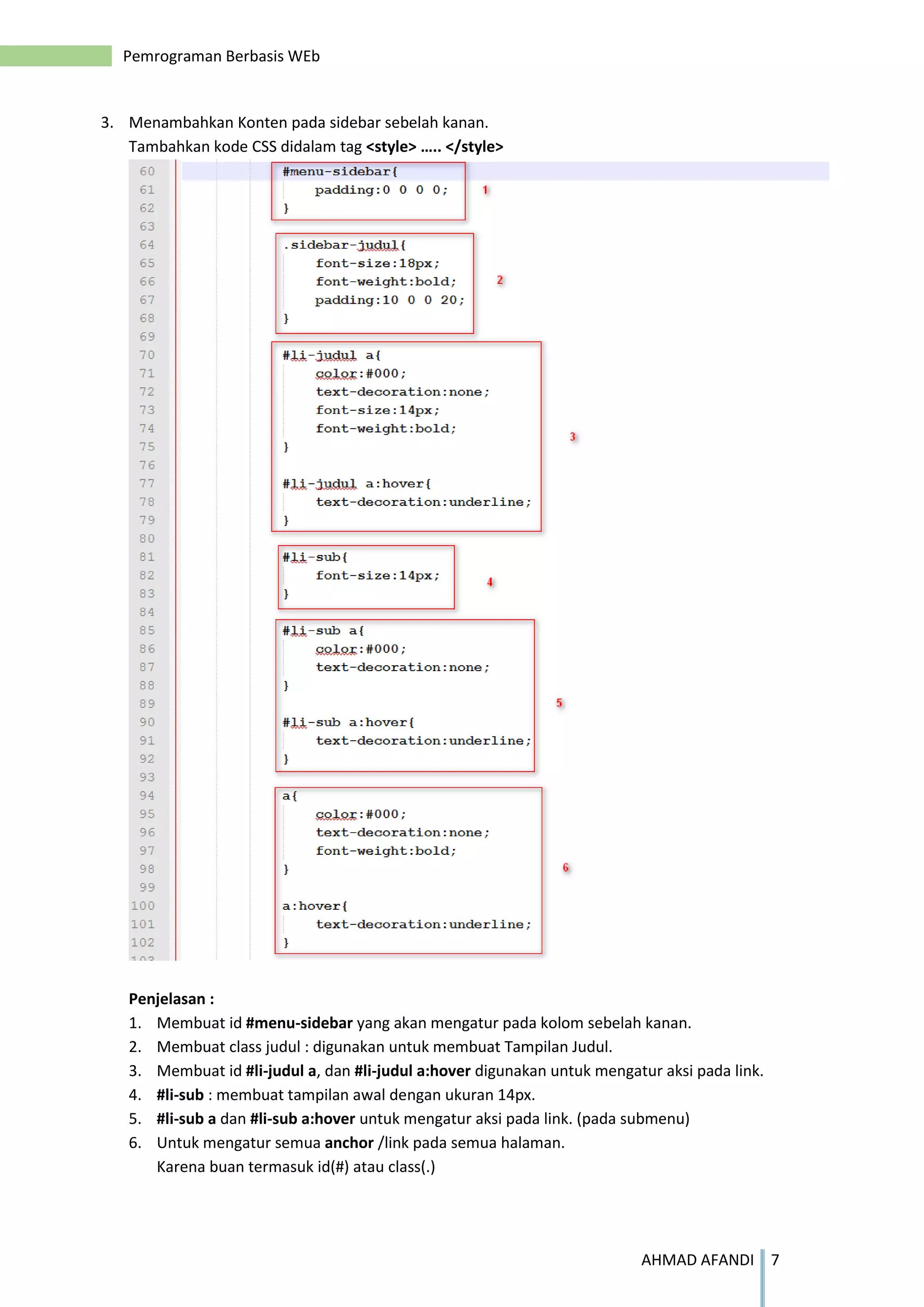 Pemrograman Berbasis Web - CSS | PDF