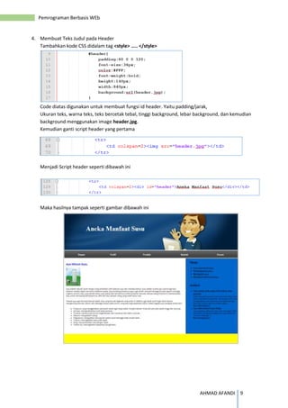Pemrograman Berbasis Web - CSS | PDF