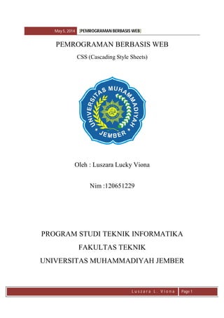 Pemrograman berbasis web (Luszara Lucky Viona) | PDF