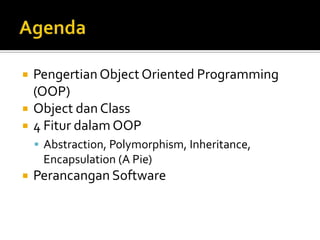 Pemrograman berorientasi object | PPT