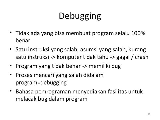 Pemrograman berorientasi objek ii 02 struktur program dan debugging