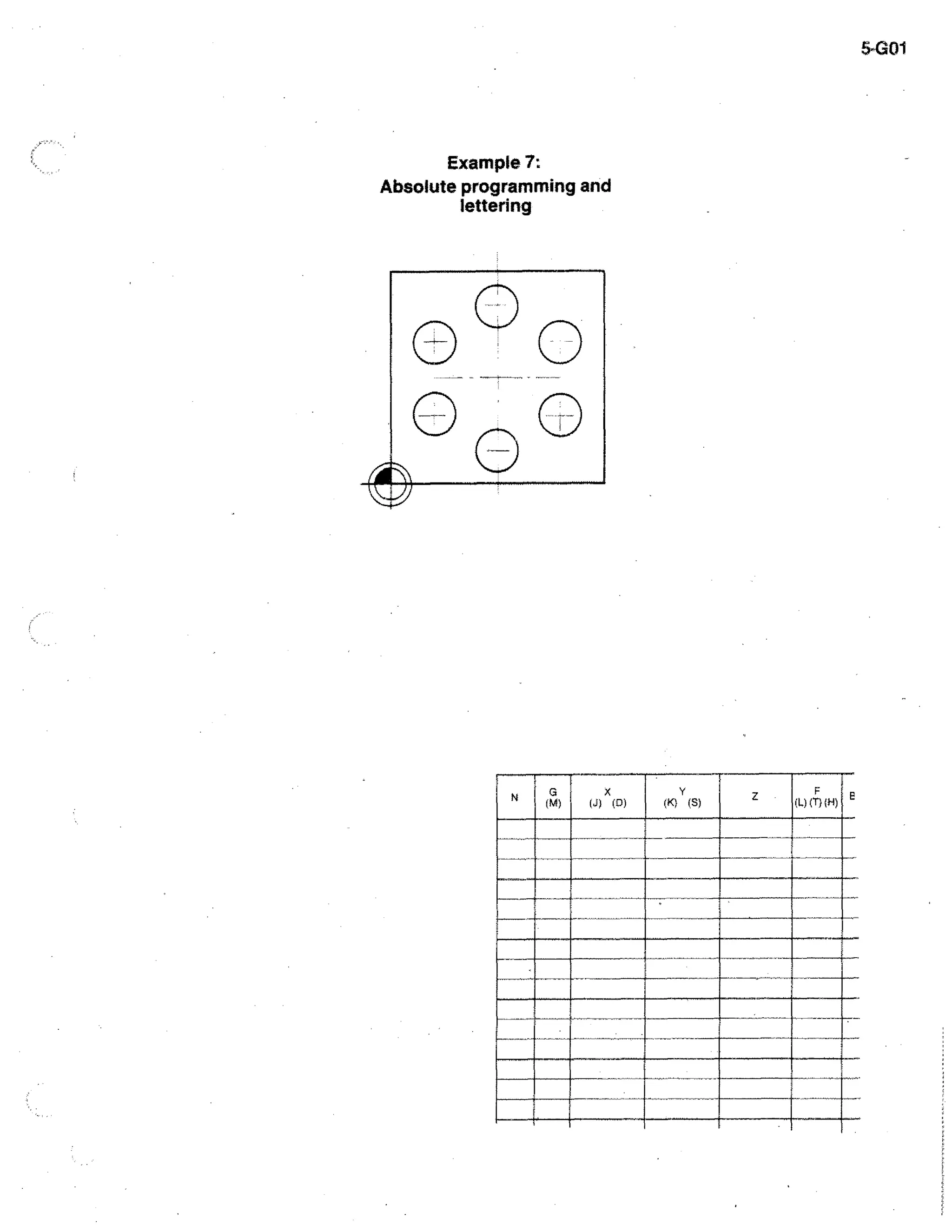 5-G01

Example 7:
Absolute programming and
lettering

0

 