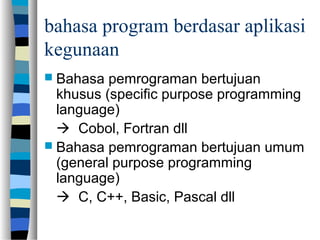Pemrograman dan bahasa program | PPT